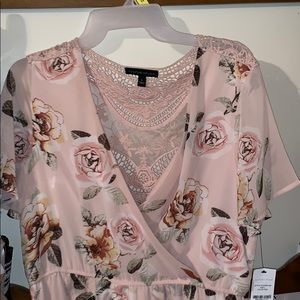 Short floral dress.